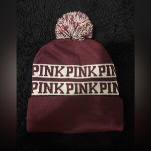 PINK Victoria's Secret Burgundy and White womens